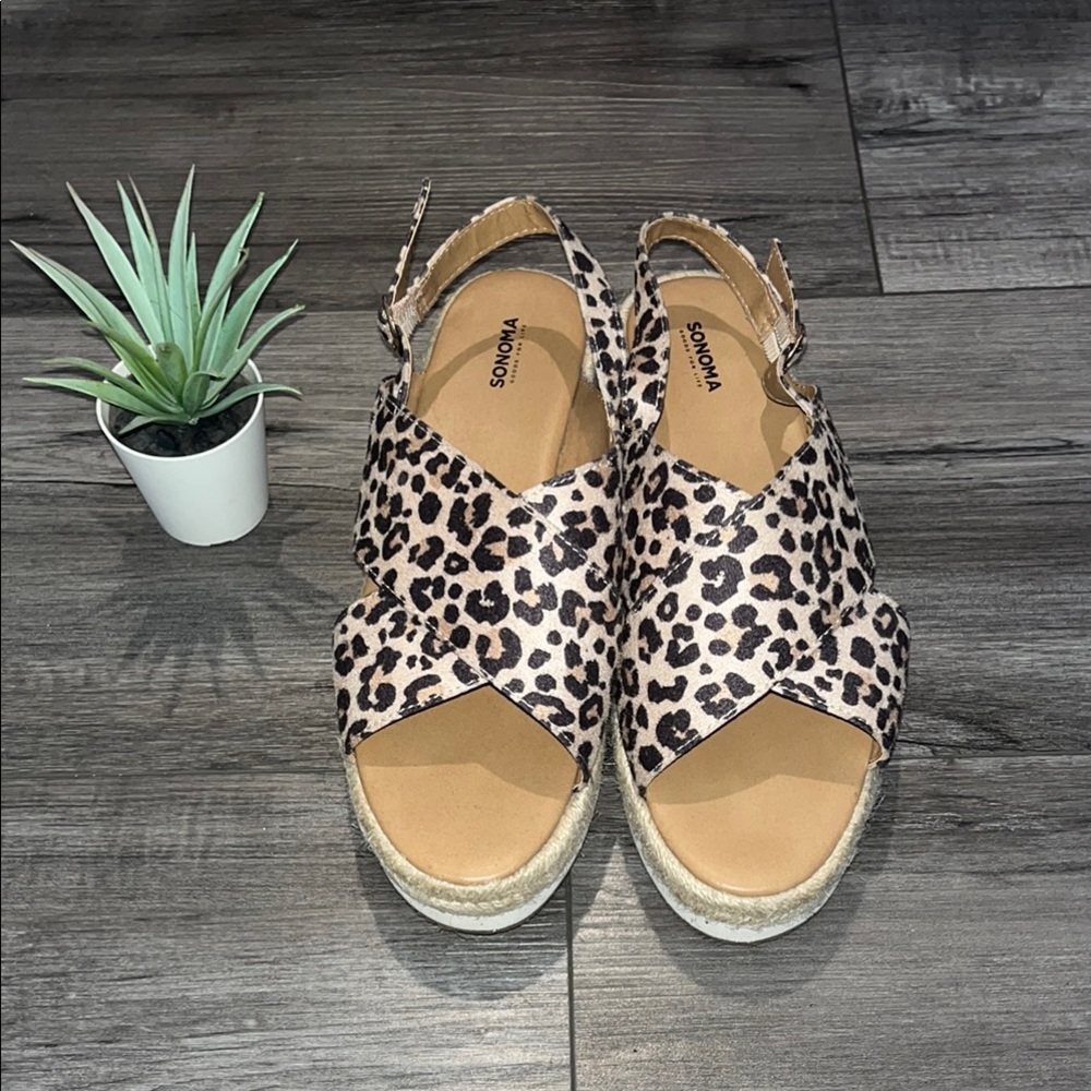 Sonoma Women's Leopard Print Sandals